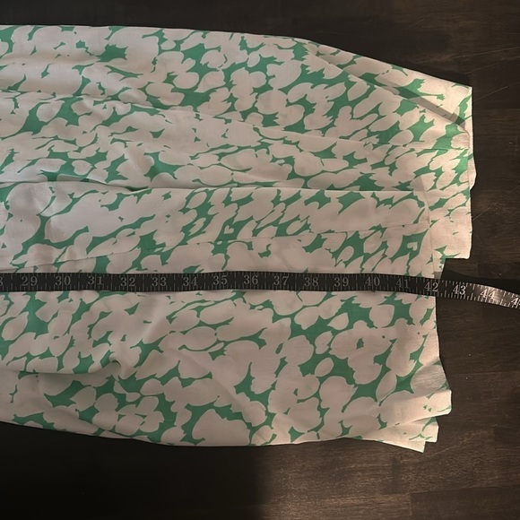 Vintage Willi of California Abstract Floral Midi Dress Bubble Sleeve Size 14 - Picture 8 of 8